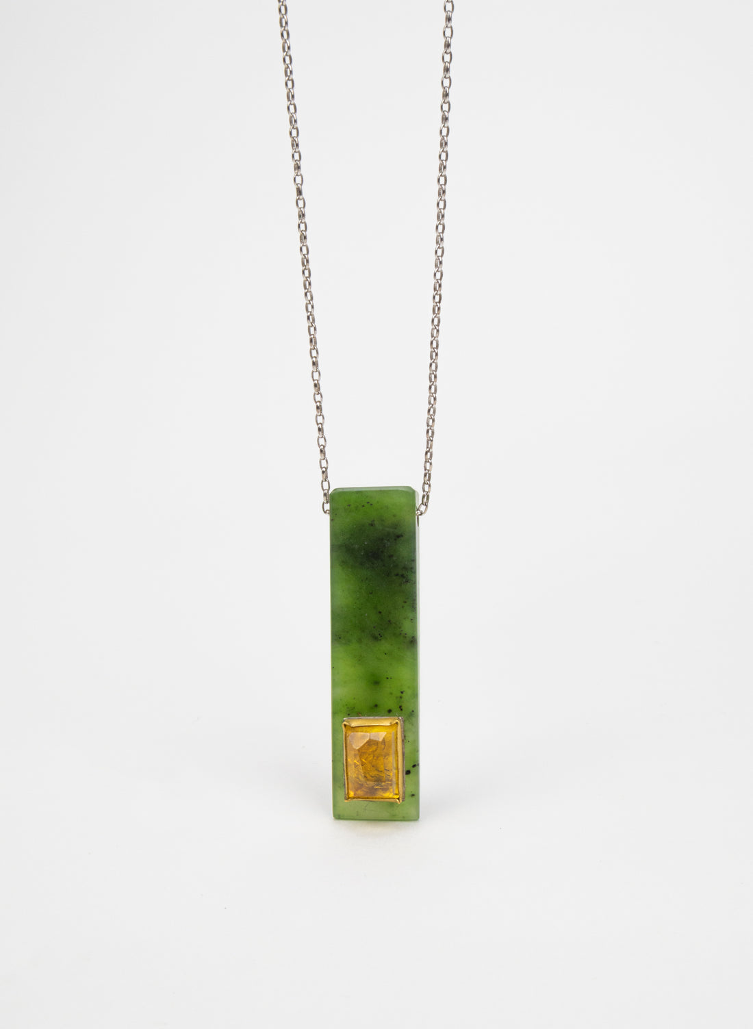 NZ Pounamu, Amber &amp; 24ct Gold Necklace