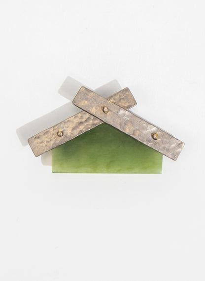 Pounamu Whare Brooch