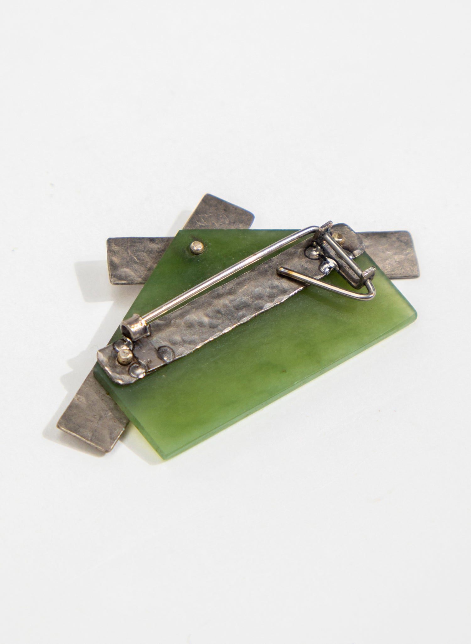 Pounamu Whare Brooch