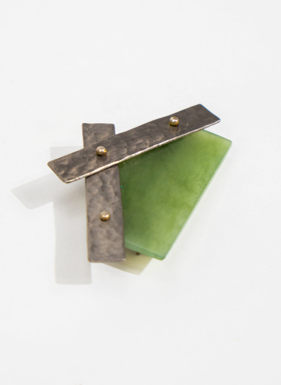 Pounamu Whare Brooch