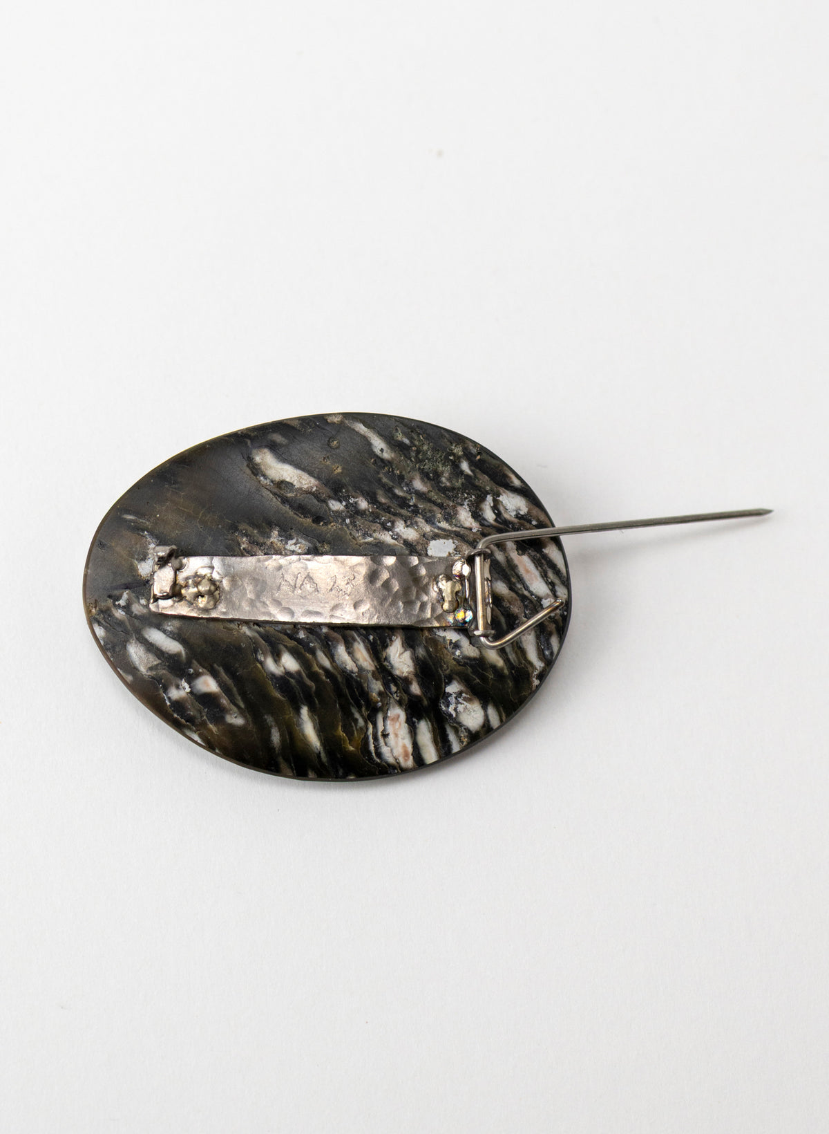Pounamu and Mother of Pearl Brooch