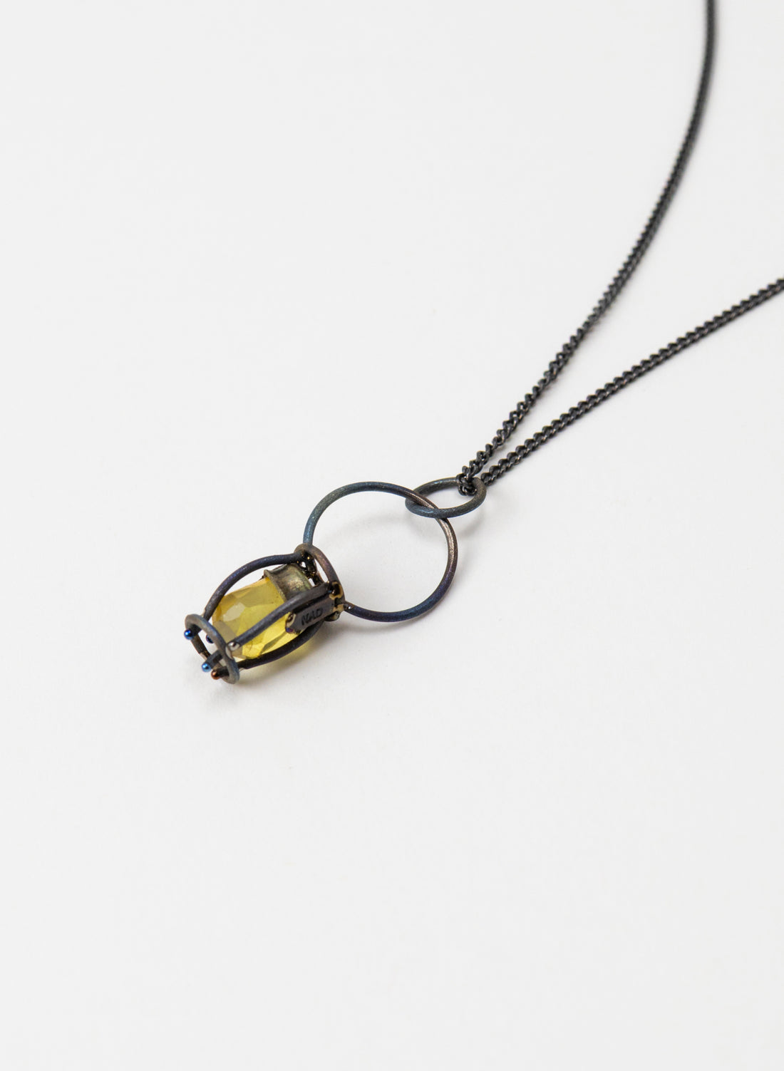 Amber & Titanium Necklace