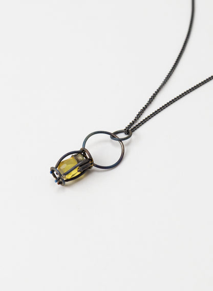 Amber & Titanium Necklace