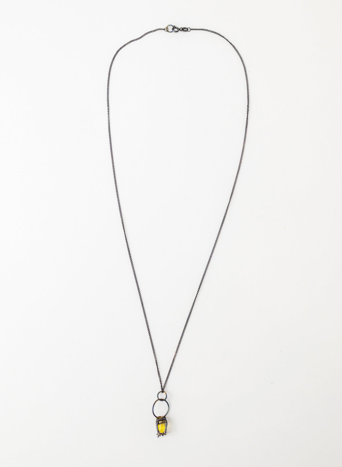 Amber & Titanium Necklace