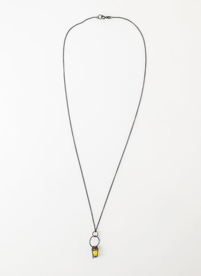 Amber & Titanium Necklace