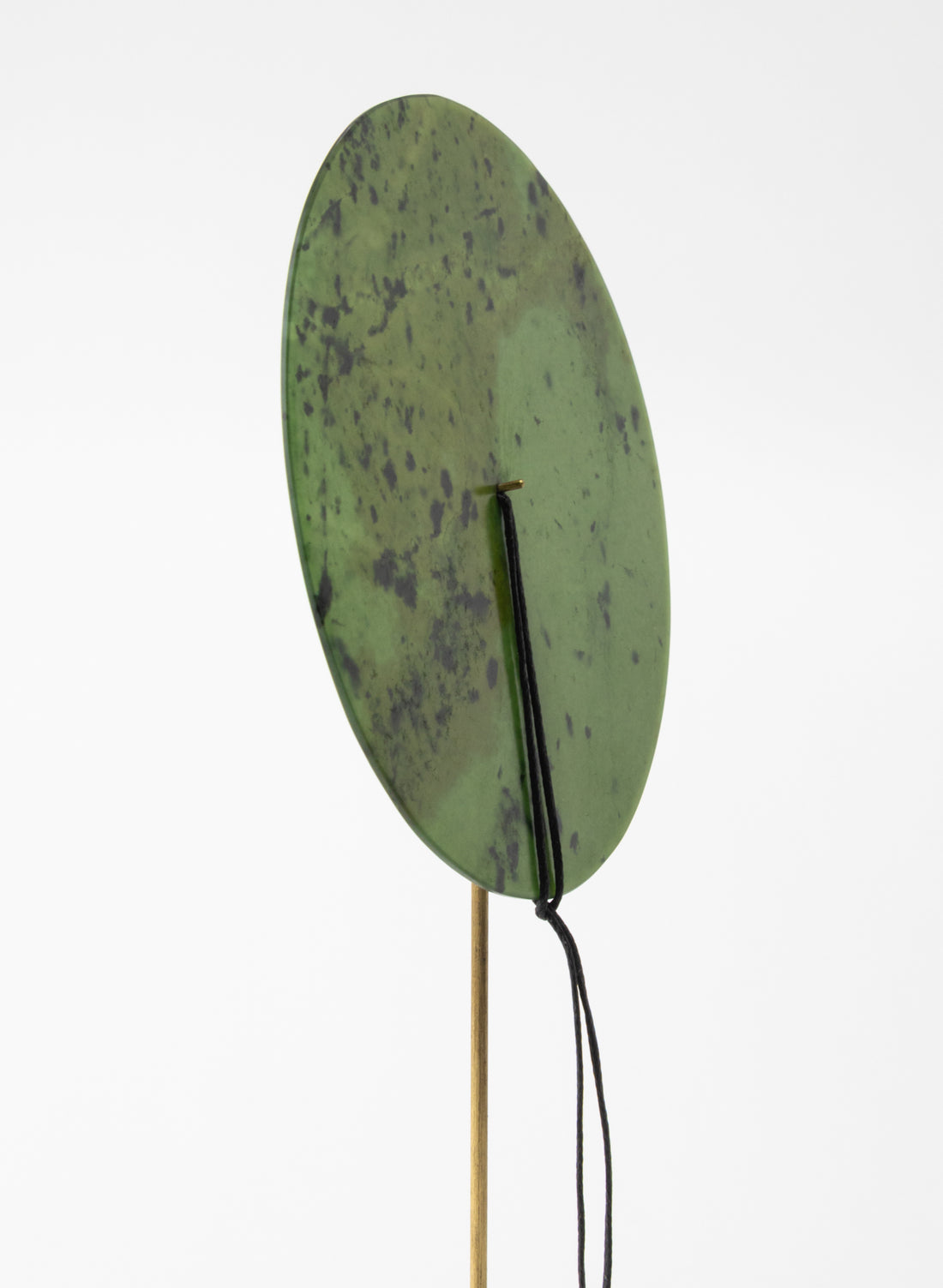 Round Disc NZ Pounamu Necklace with Stand