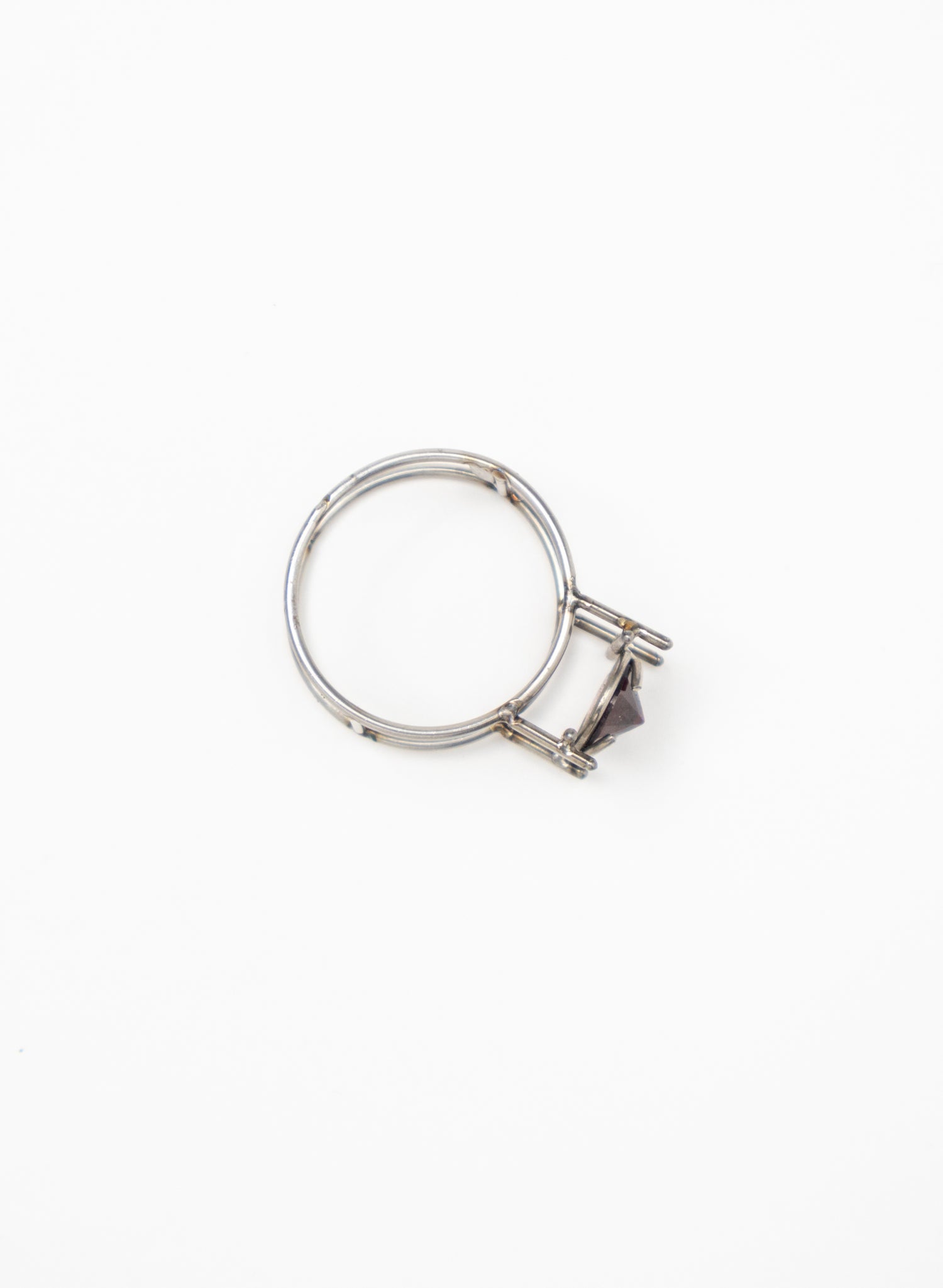 Garnet Stainless Steel Ring