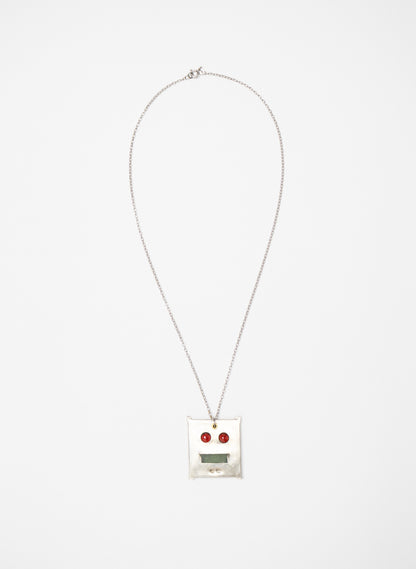 Garnet and NZ Pounamu Necklace