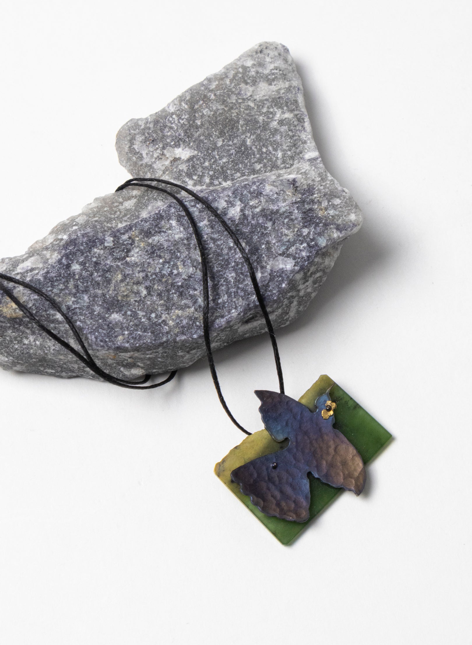 Pounamu, Titanium, Stainless Steel Necklace