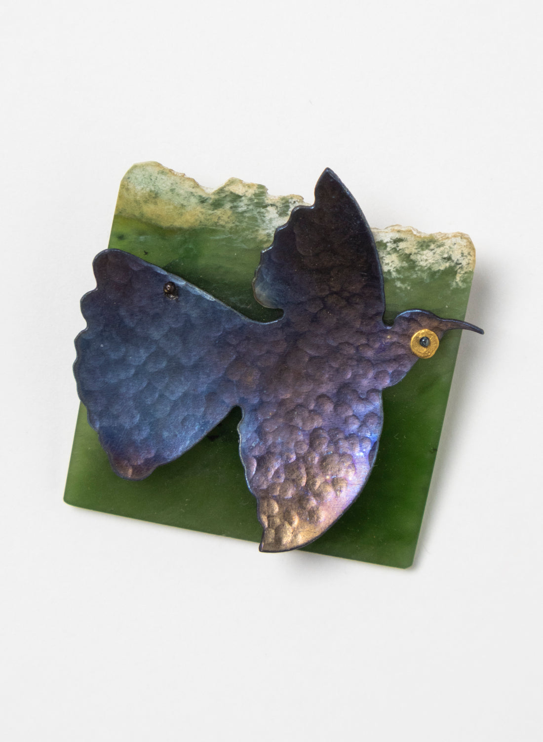 Pounamu, Titanium, Stainless Steel Brooch