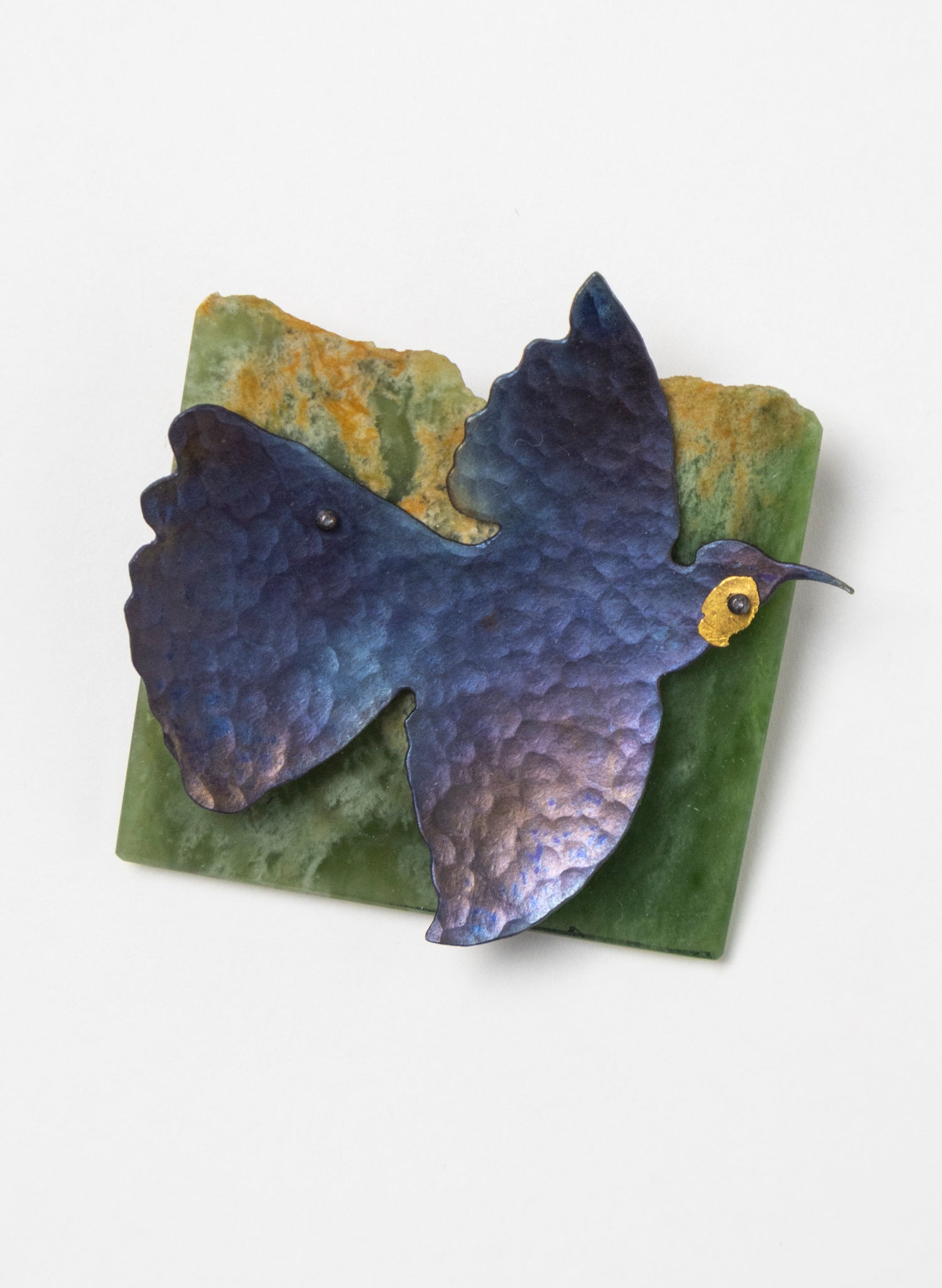 Pounamu, Titanium, Stainless Steel Brooch