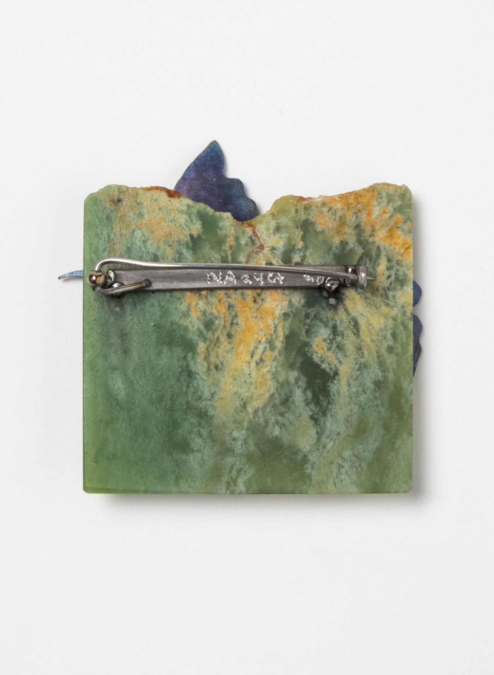 Pounamu, Titanium, Stainless Steel Brooch