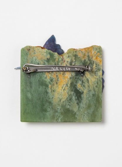 Pounamu, Titanium, Stainless Steel Brooch
