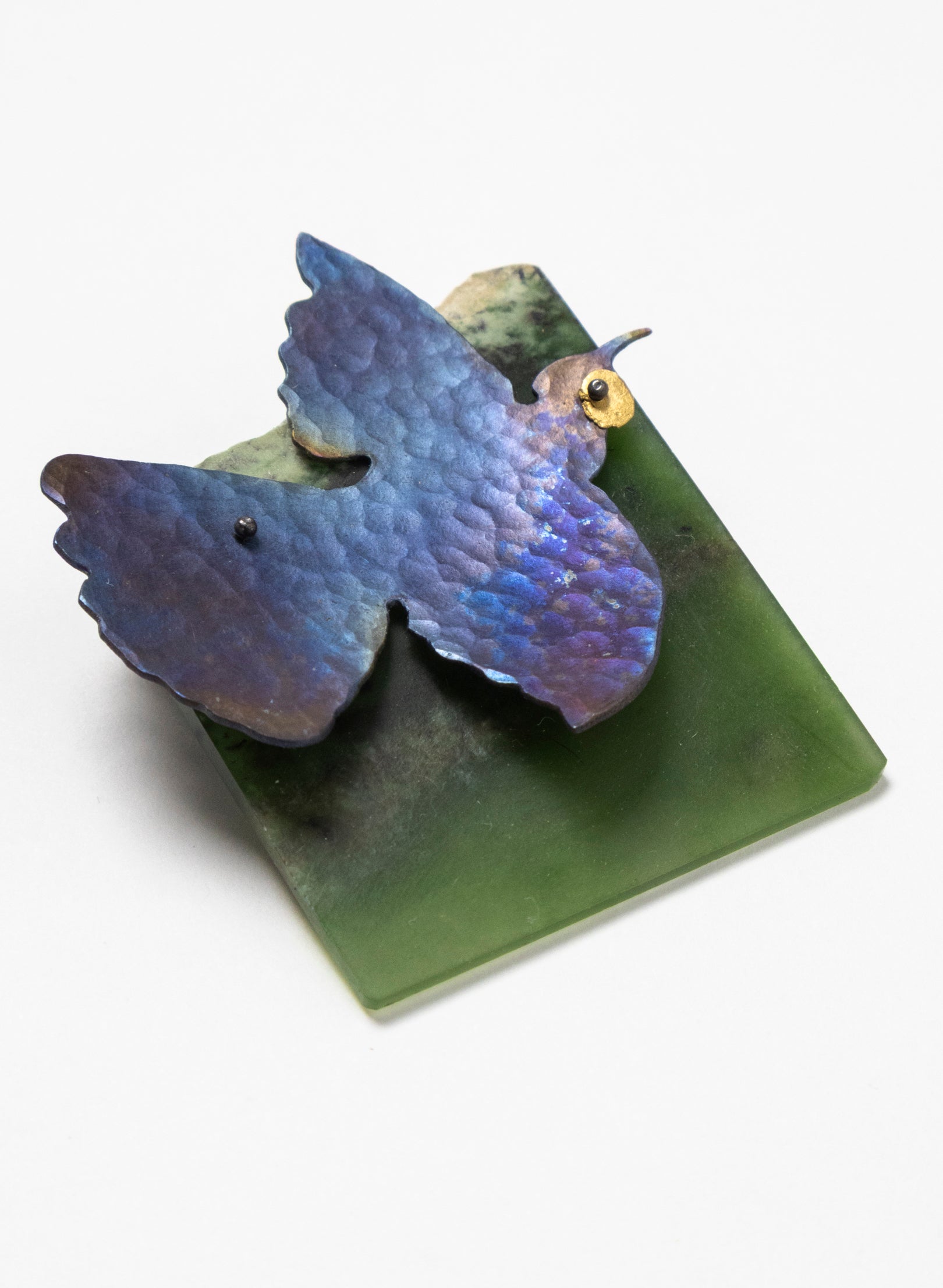 Pounamu, Titanium, Stainless Steel Brooch