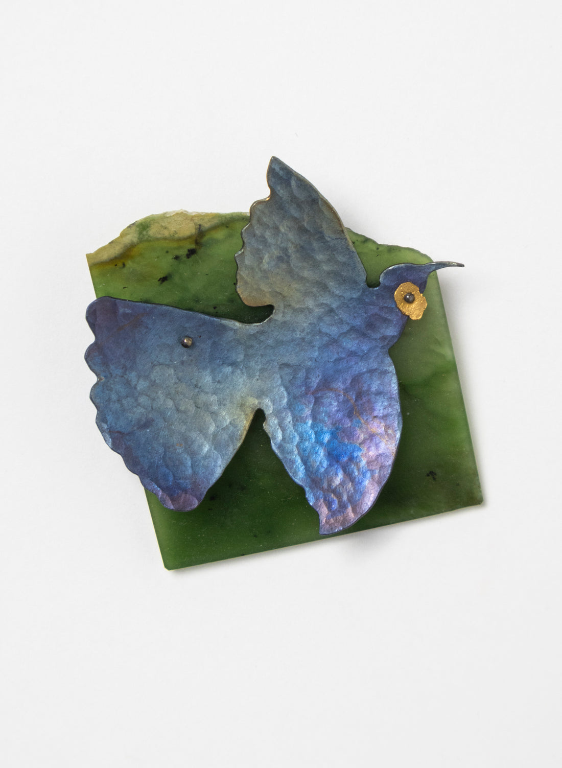 Pounamu, Titanium, Stainless Steel Brooch