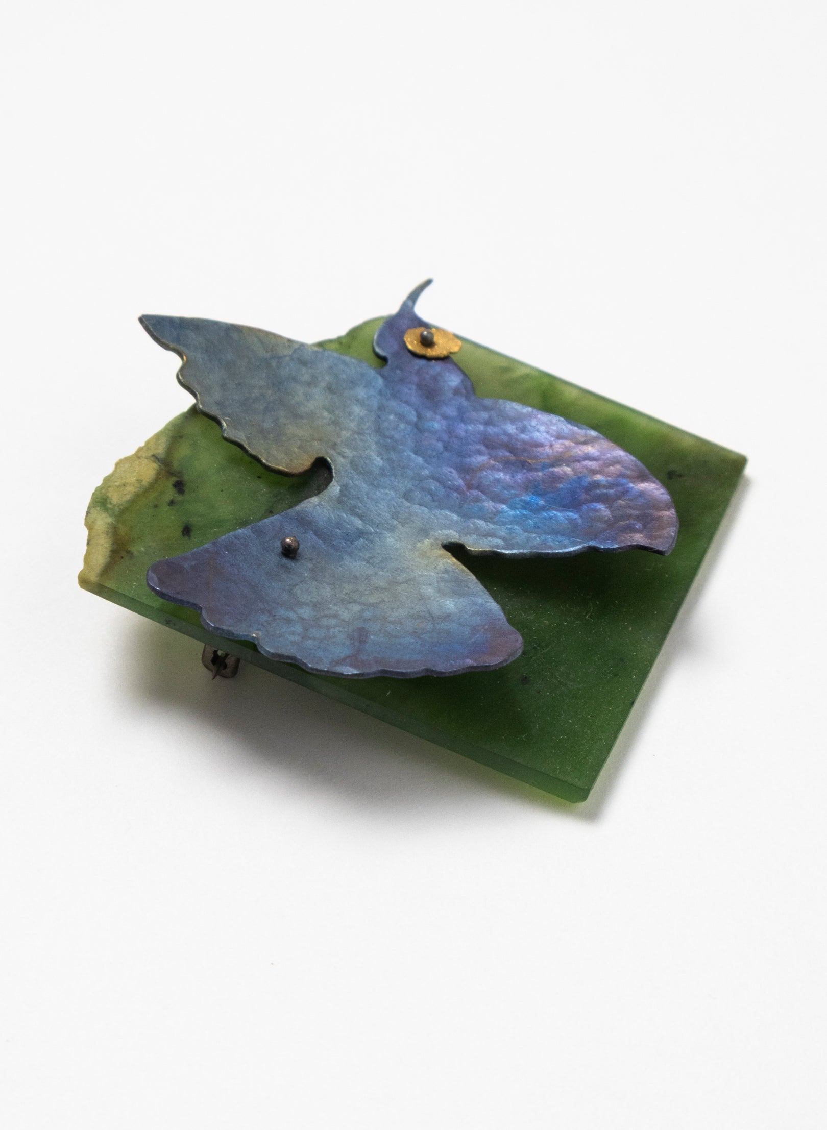 Pounamu, Titanium, Stainless Steel Brooch