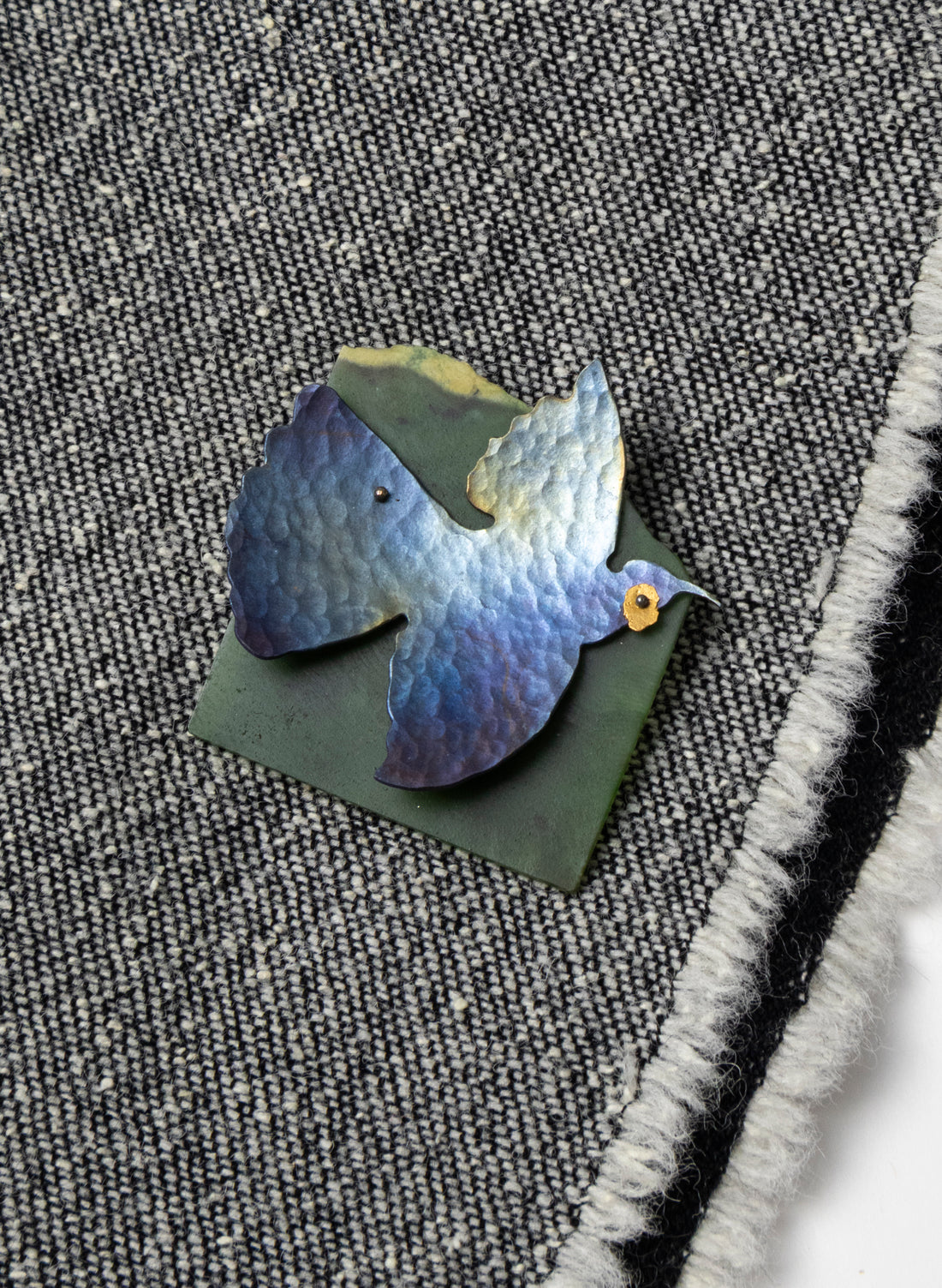 Pounamu, Titanium, Stainless Steel Brooch