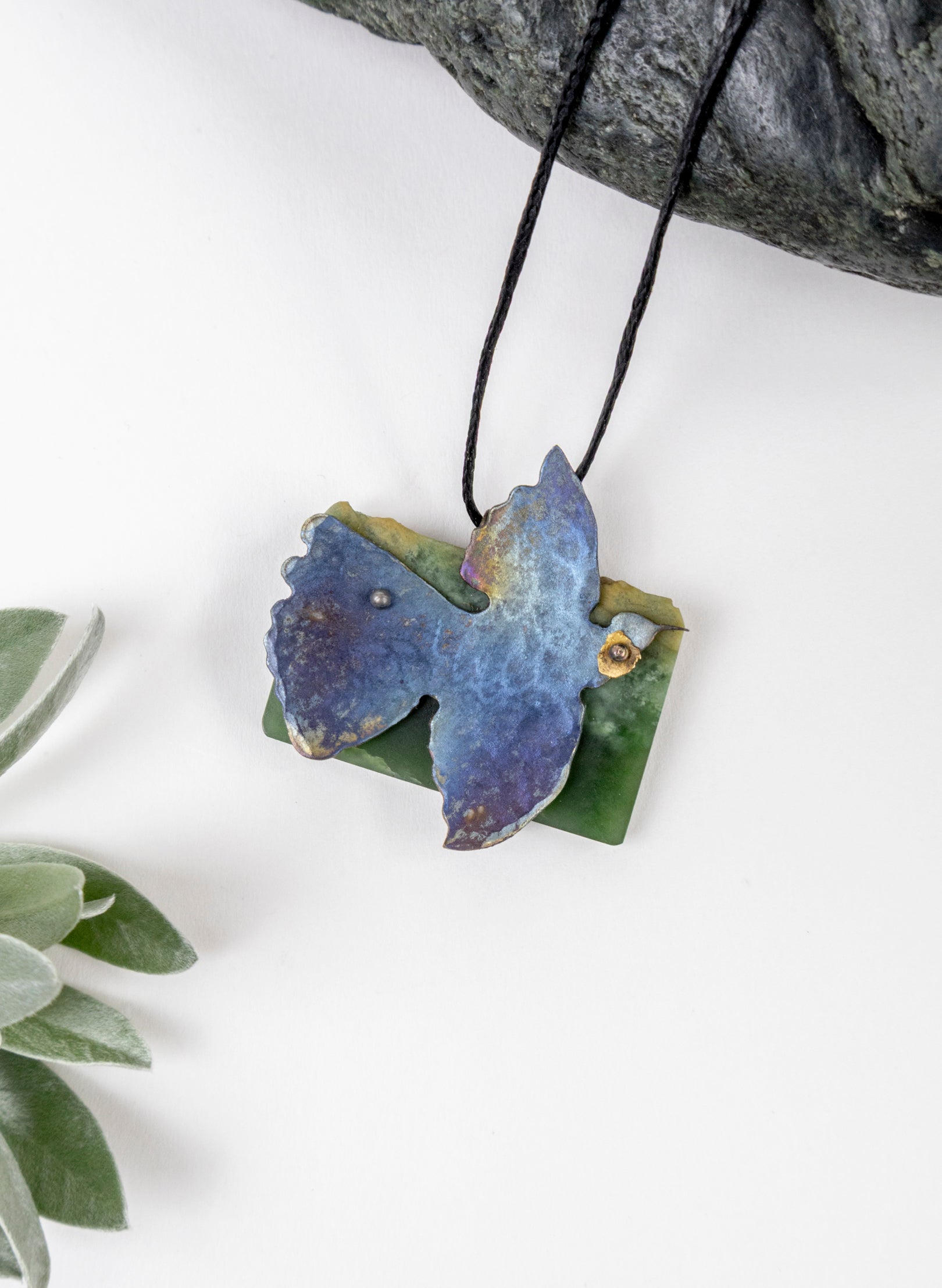 Pounamu, Titanium, Stainless Steel Pendant