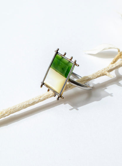 Mother of Pearl, Pounamu Ring