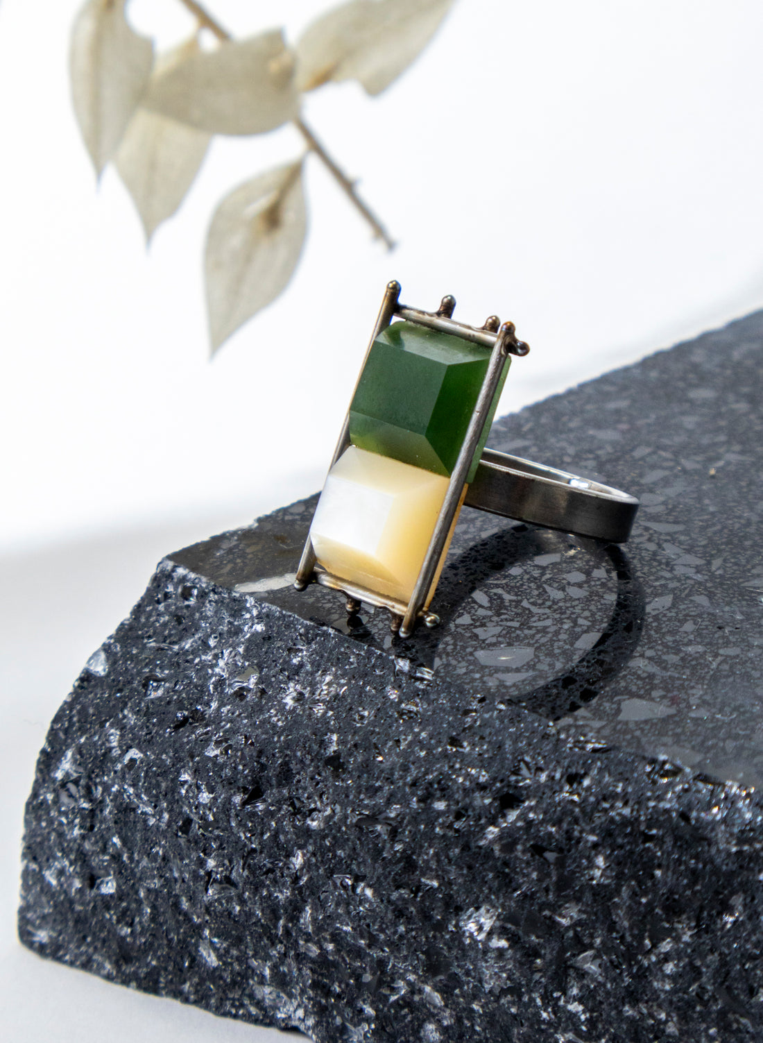Mother of Pearl, Pounamu Ring