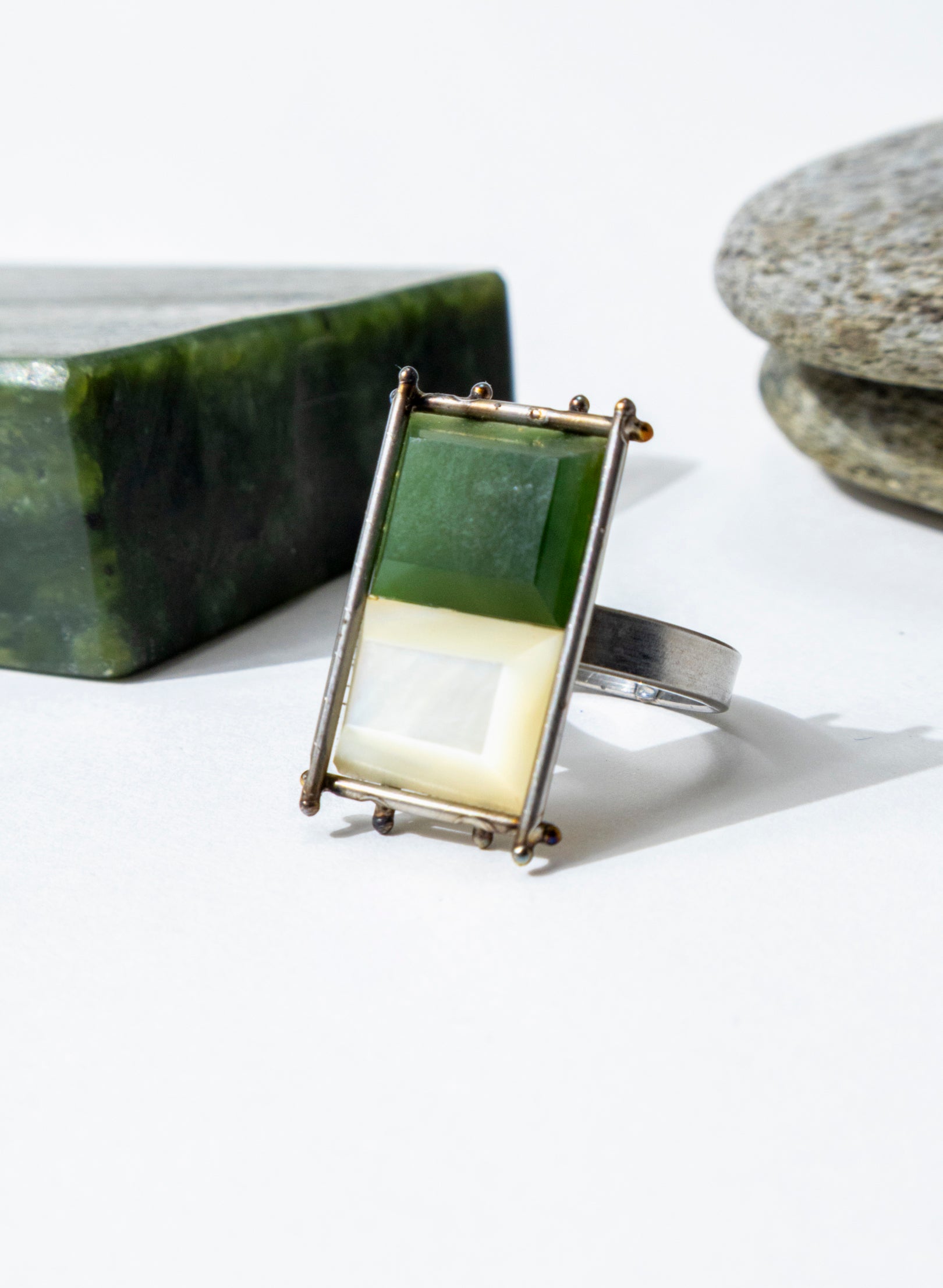 Mother of Pearl, Pounamu Ring