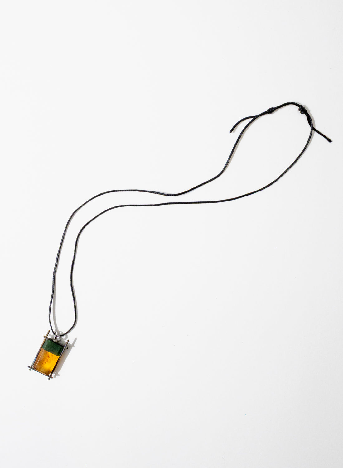 Titanium &amp; NZ Kauri Gum Pounamu Necklace