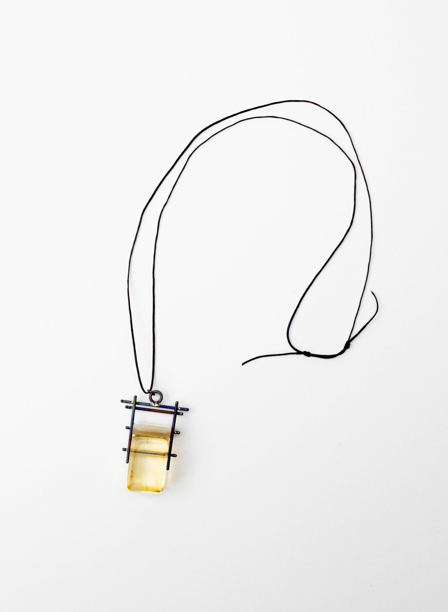 Mother of Pearl, NZ Kauri Gum Necklace