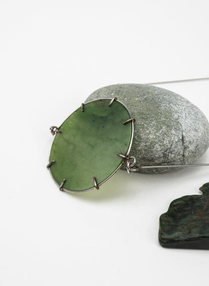 NZ Jade Pounamu, Stainless Steel Necklace
