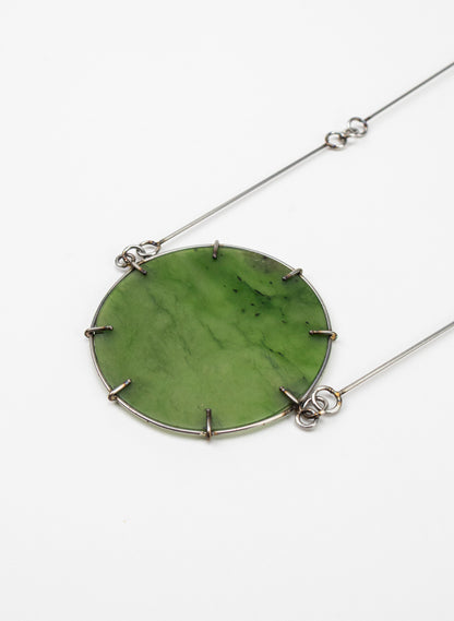 NZ Jade Pounamu, Stainless Steel Necklace