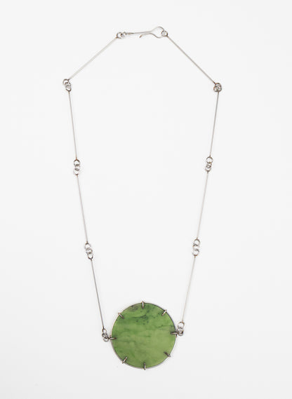 NZ Jade Pounamu, Stainless Steel Necklace