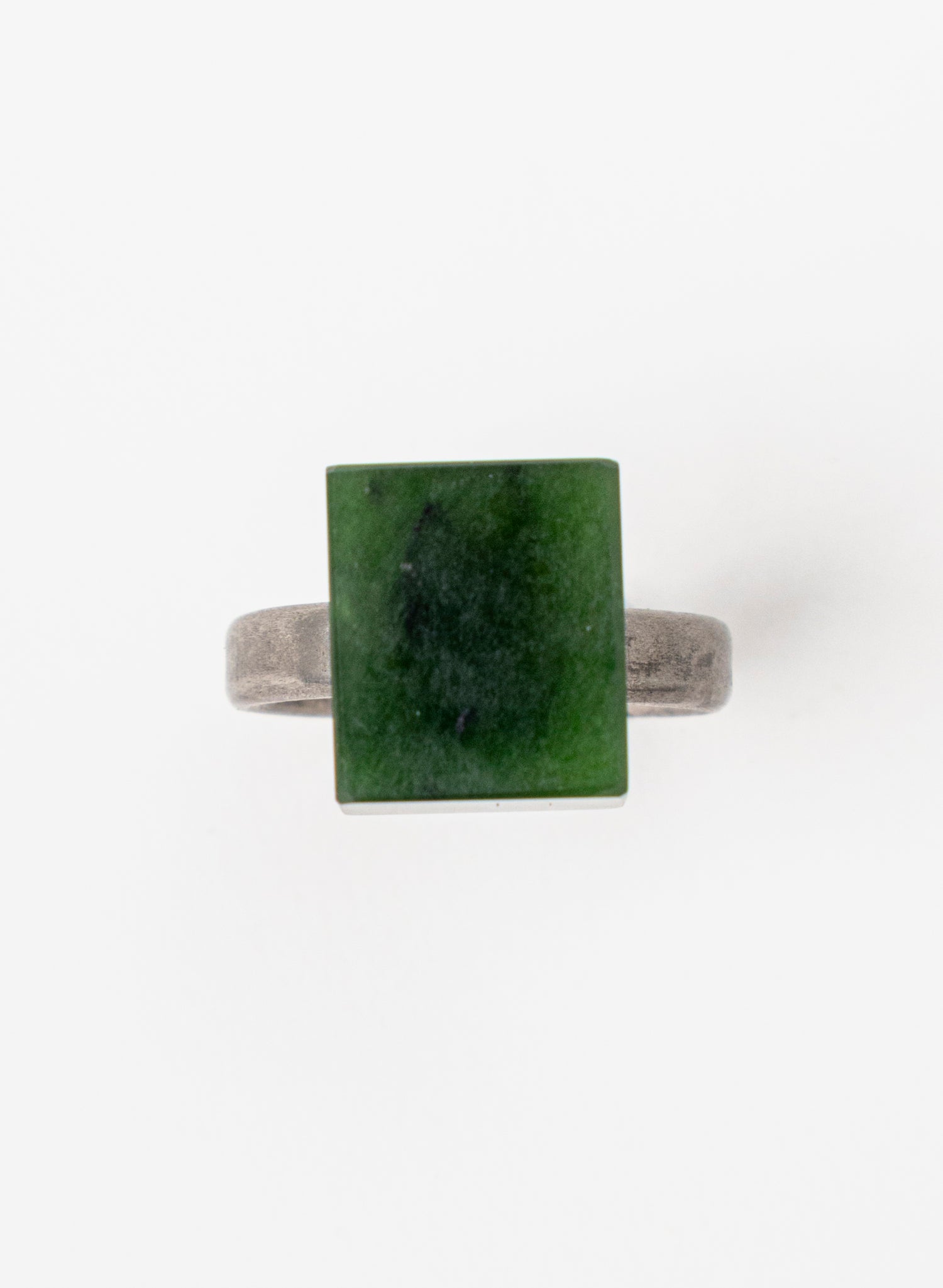 Square Pounamu Titanium Ring