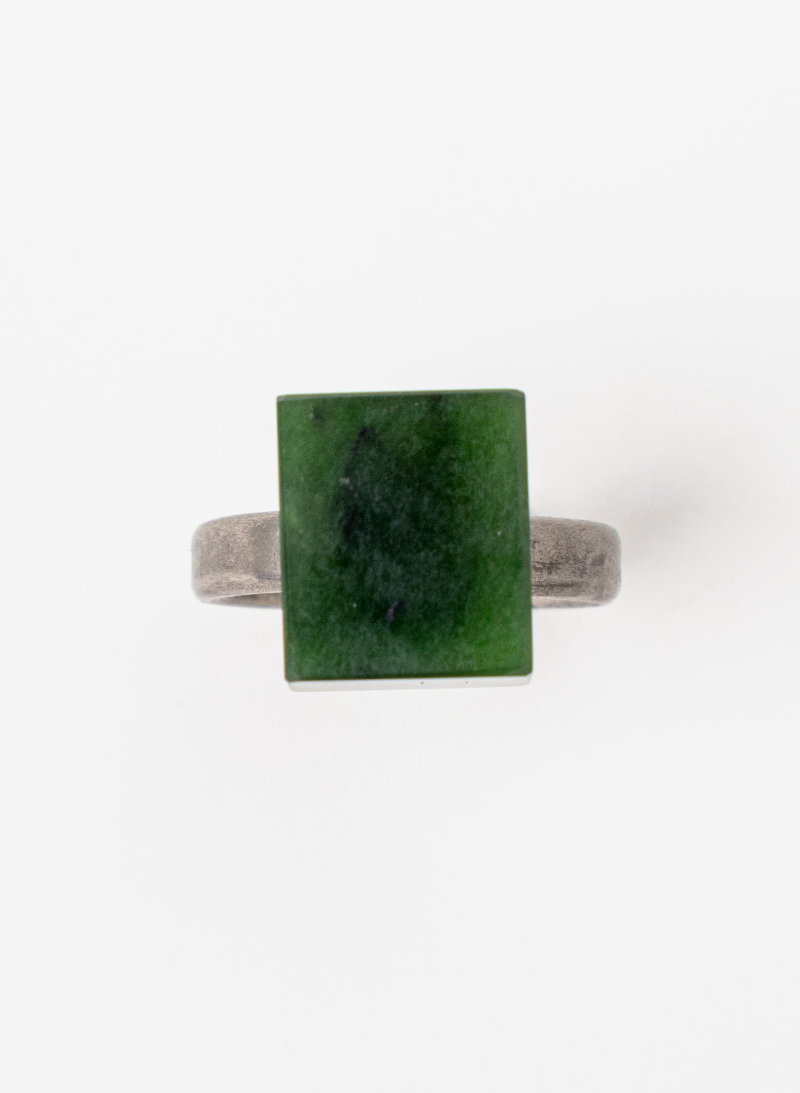 Square Pounamu Titanium Ring