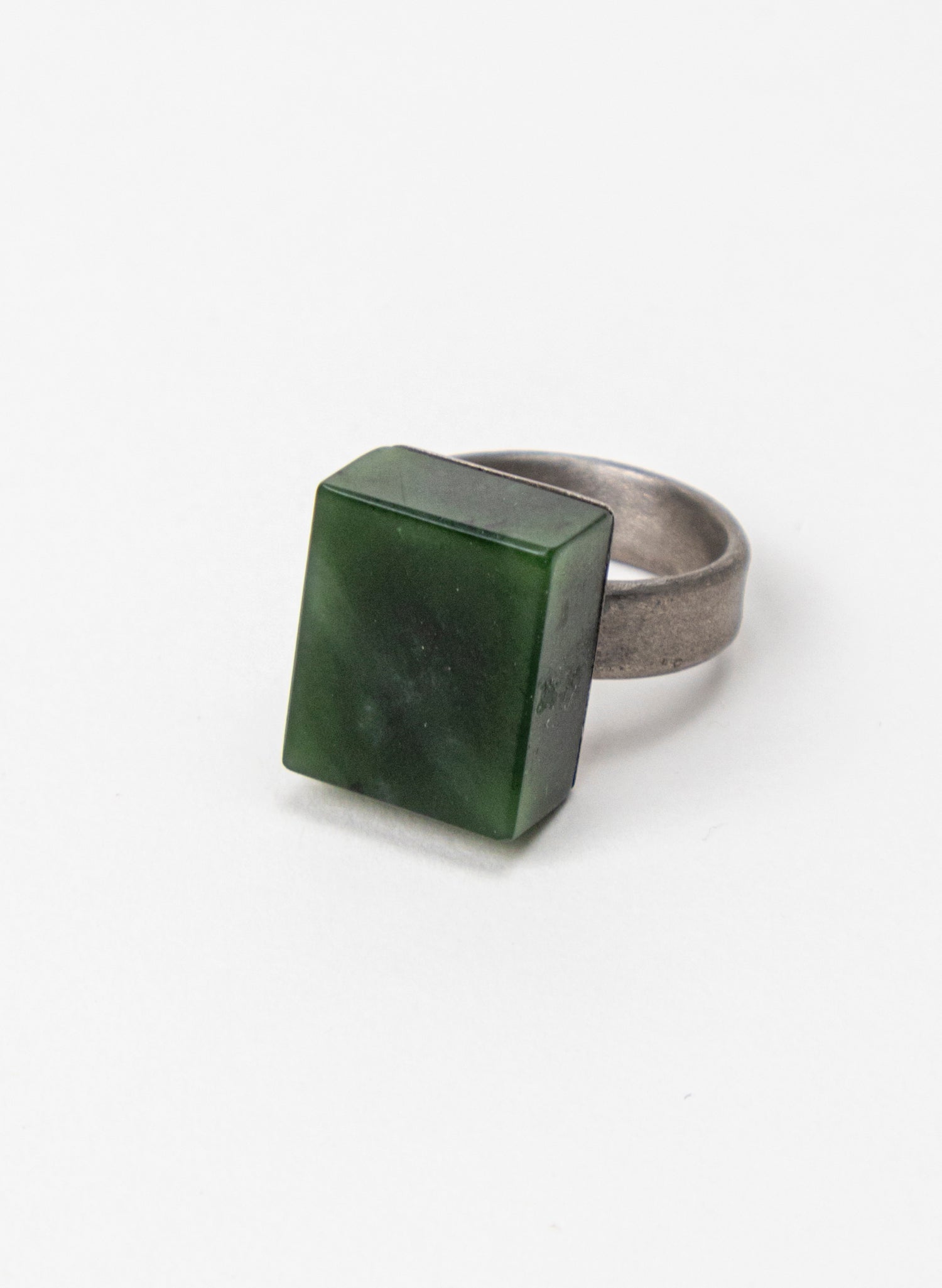 Square Pounamu Titanium Ring