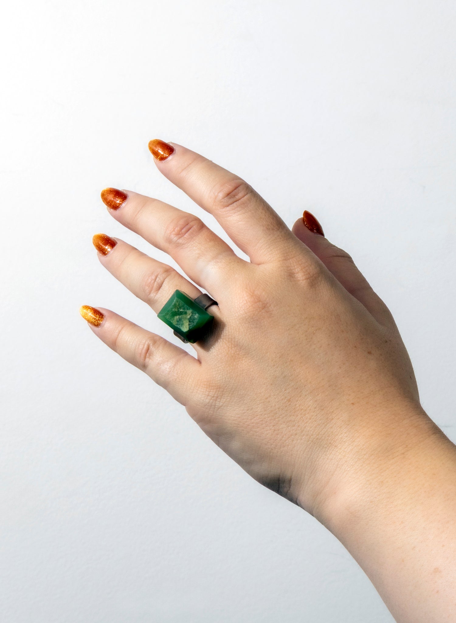 Square Pounamu Titanium Ring