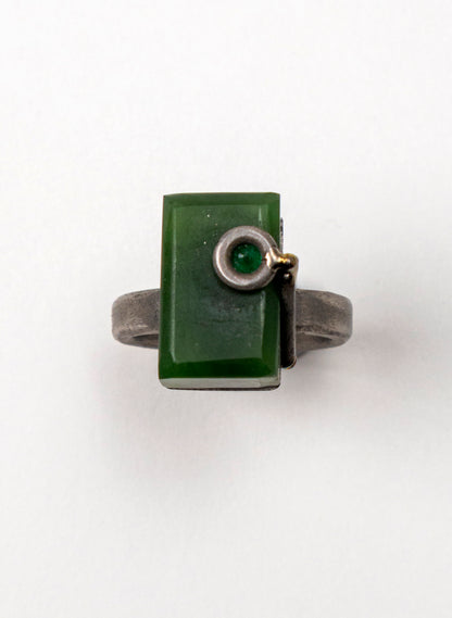 Emerald Cut Pounamu Ring
