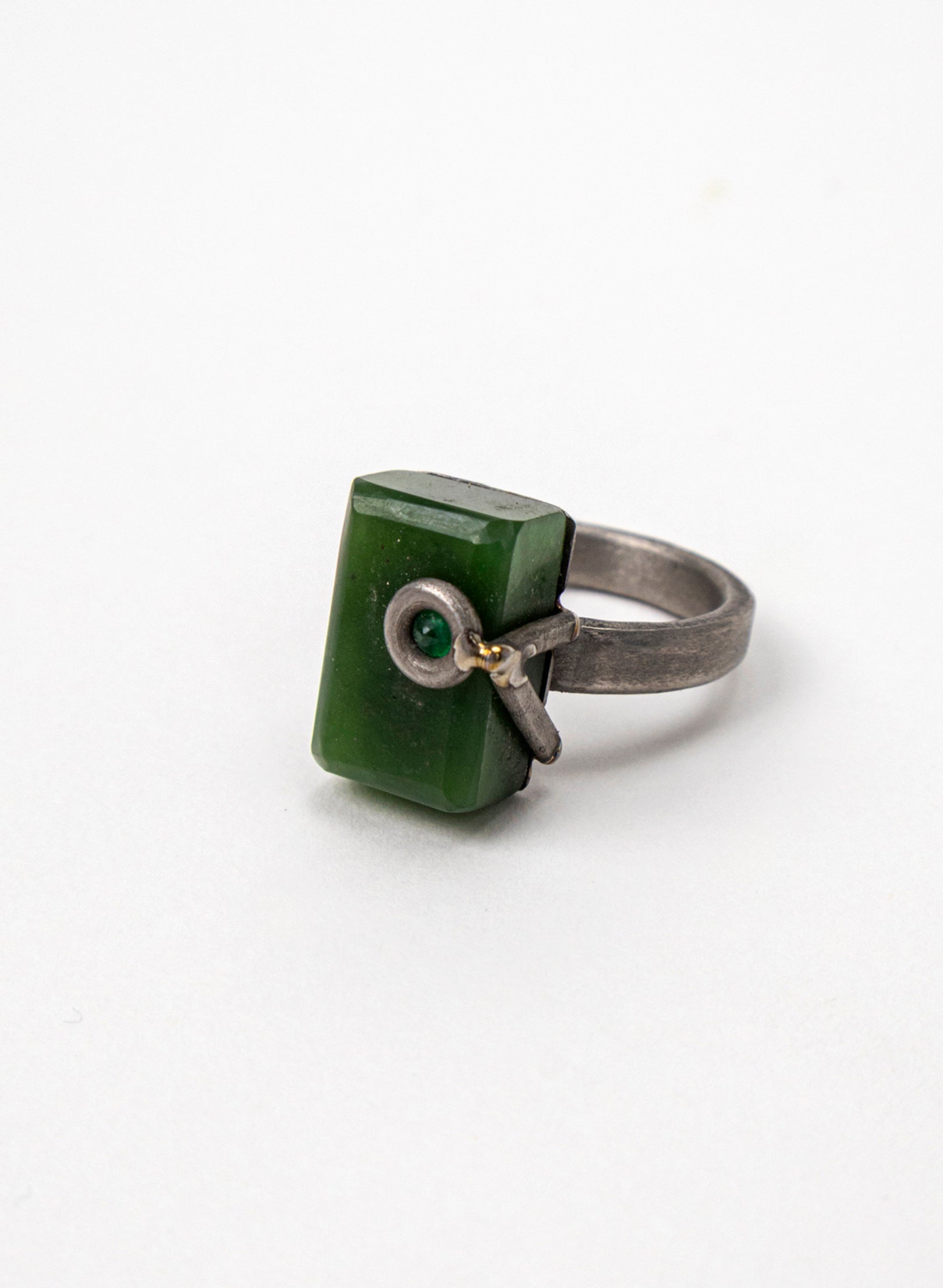 Emerald Cut Pounamu Ring