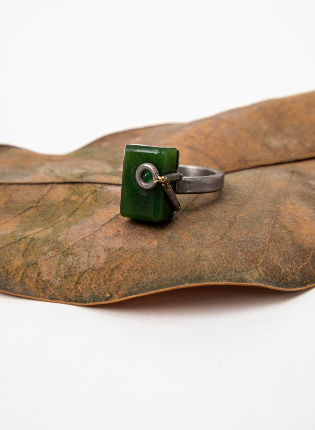 Emerald Cut Pounamu Ring