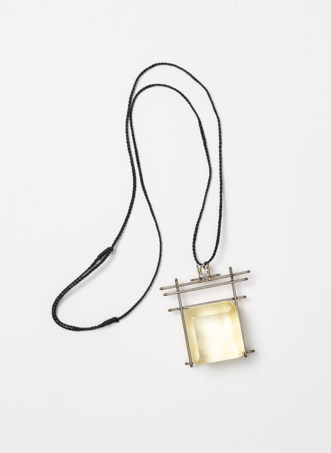 NZ Kauri Gum and Stainless Steel Necklace