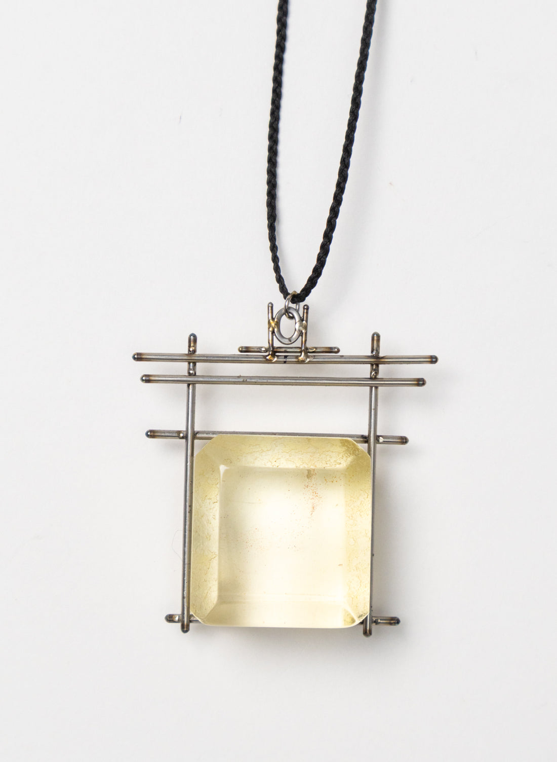 NZ Kauri Gum and Stainless Steel Necklace