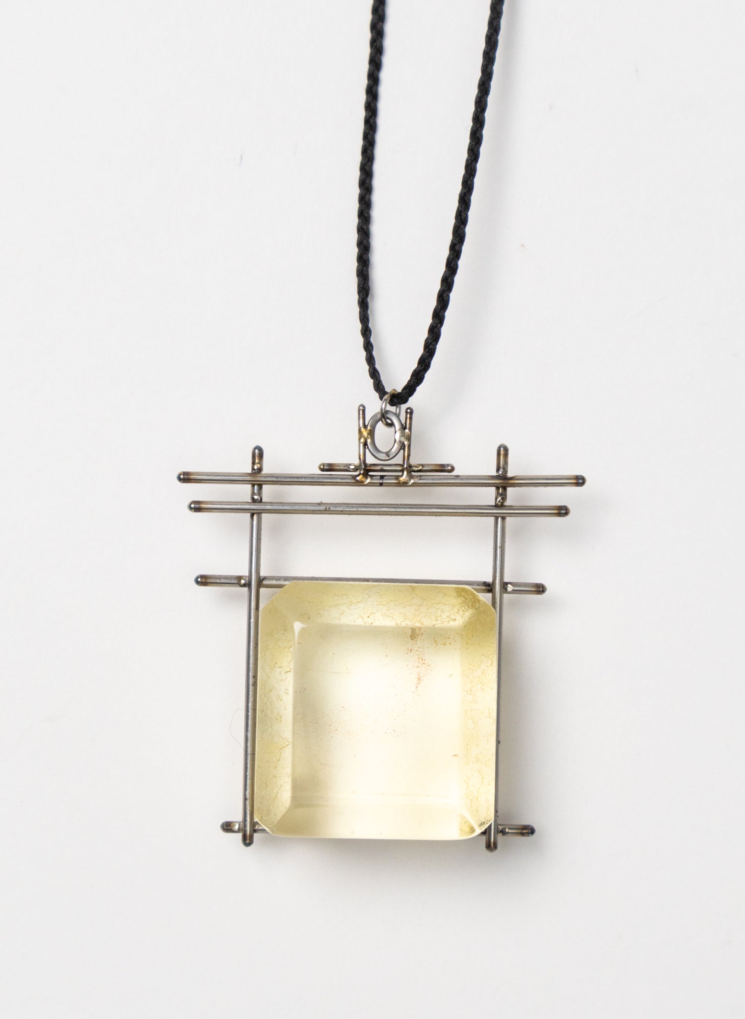 NZ Kauri Gum and Stainless Steel Necklace