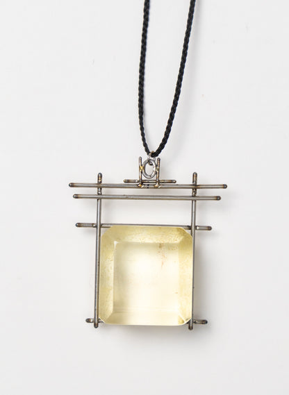 NZ Kauri Gum and Stainless Steel Necklace