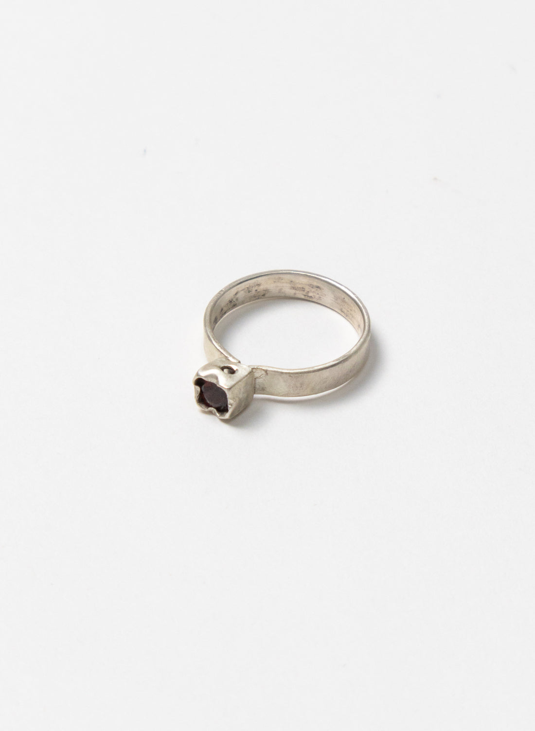 Garnet and Silver Ring