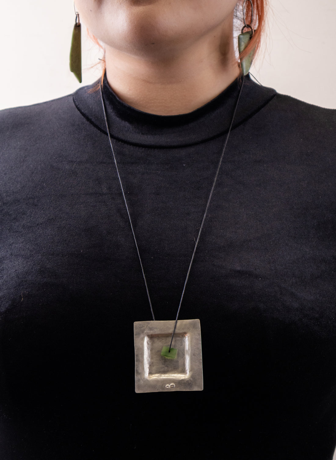 Square Silver Necklace