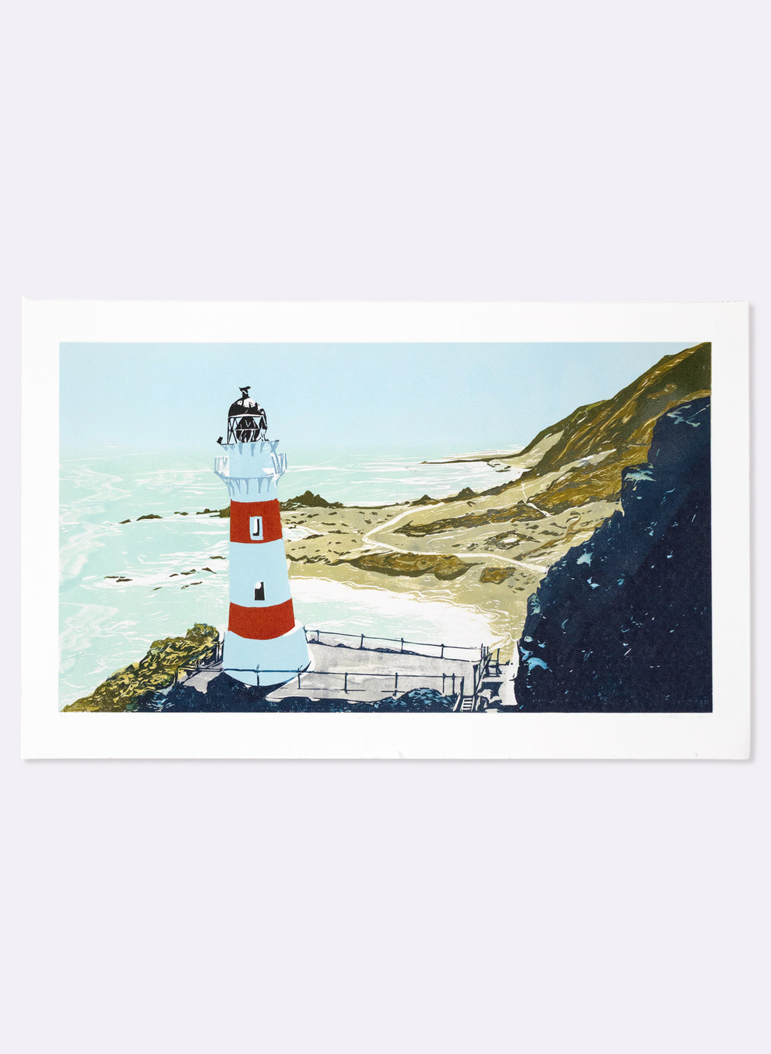 Cape Palliser - Woodblock Print