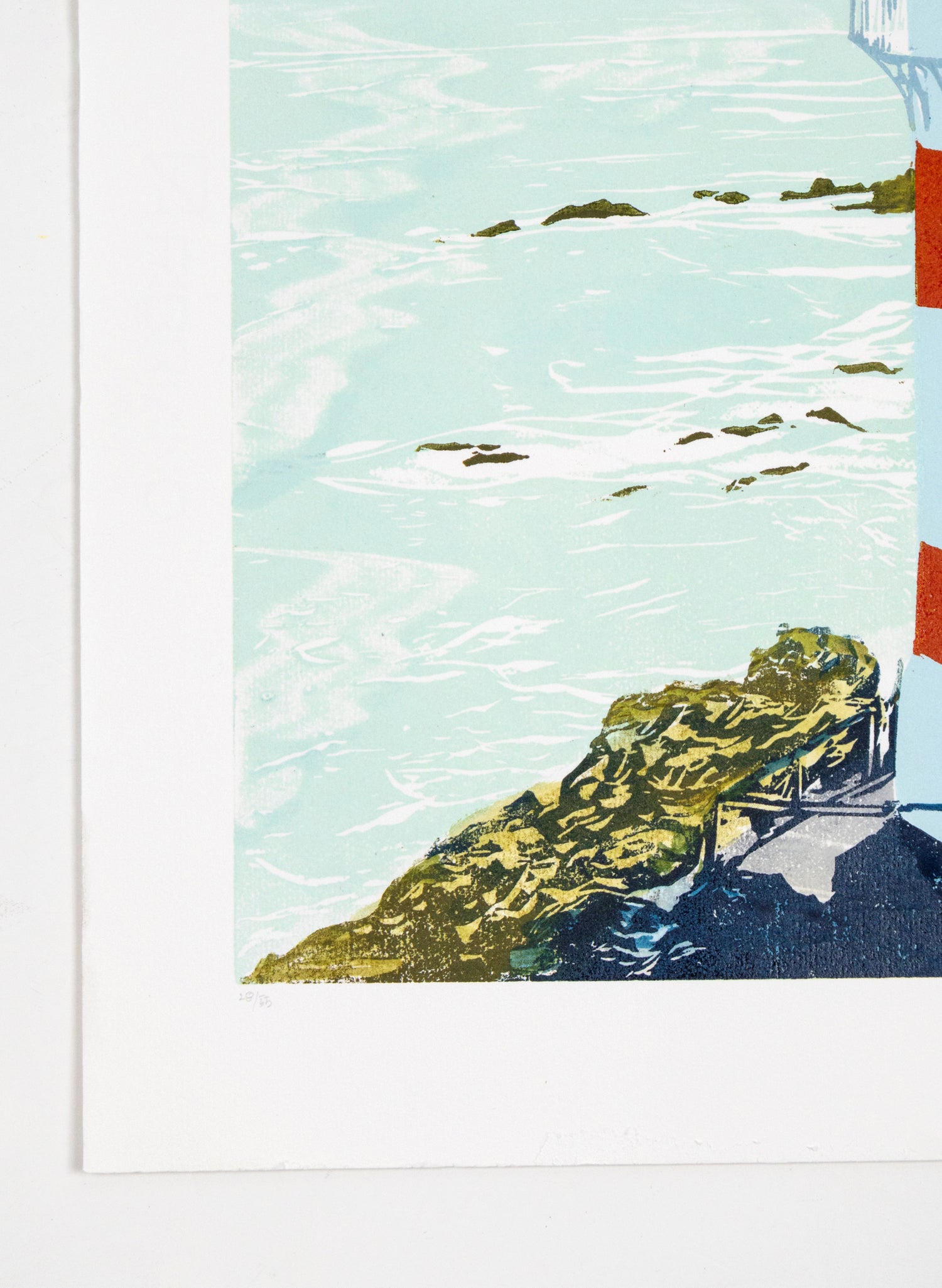 Cape Palliser - Woodblock Print