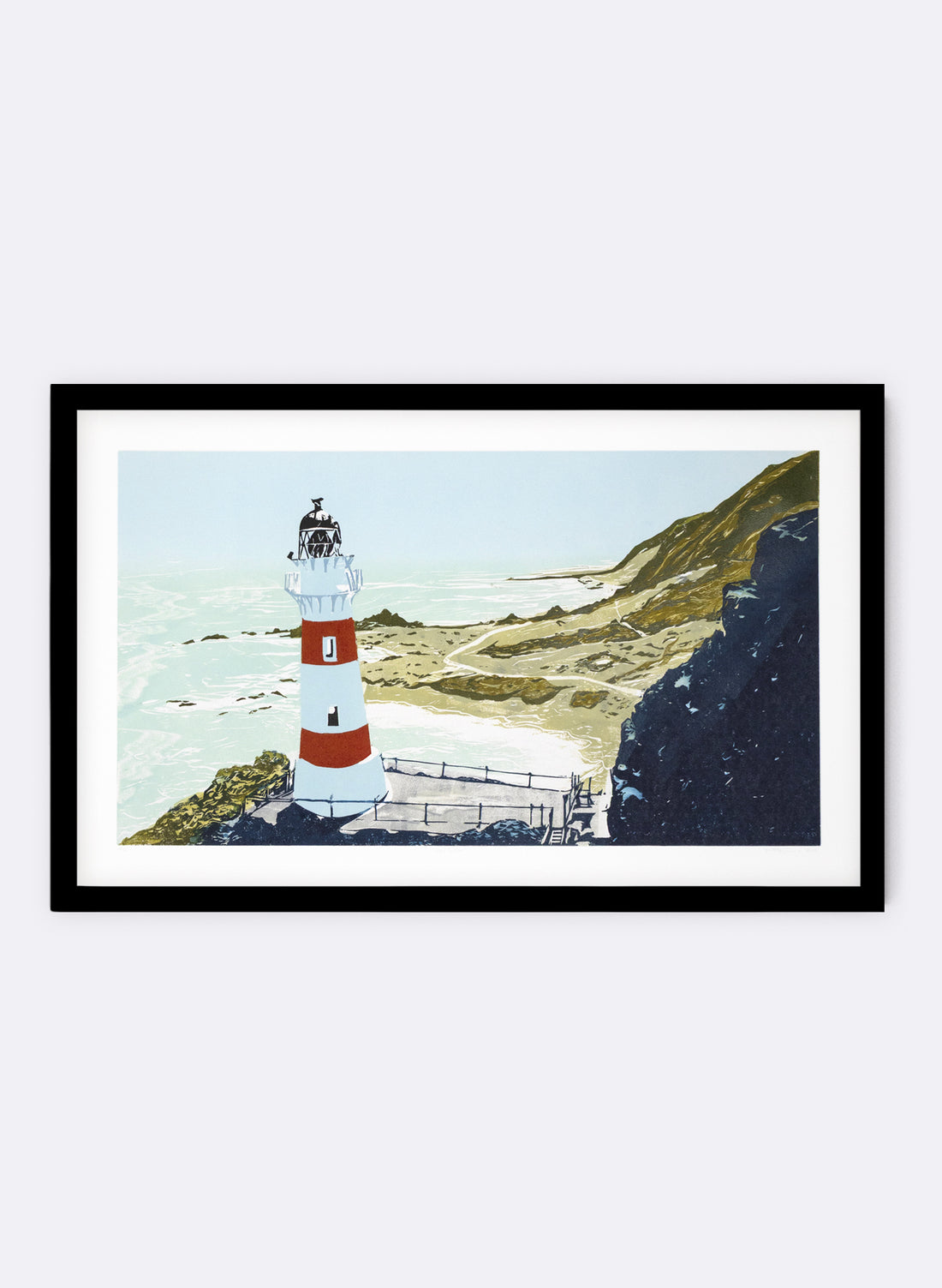 Cape Palliser - Woodblock Print