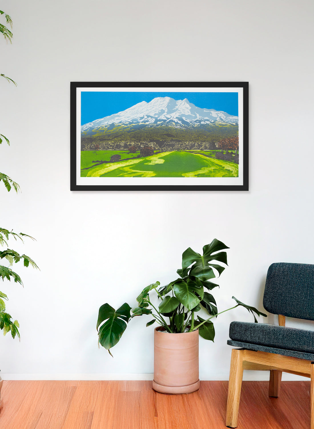 Mount Ruapehu Large - Woodblock Print