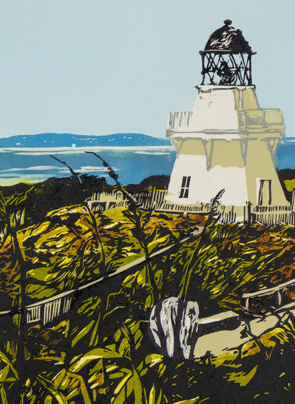 Manukau Heads - Woodblock Print