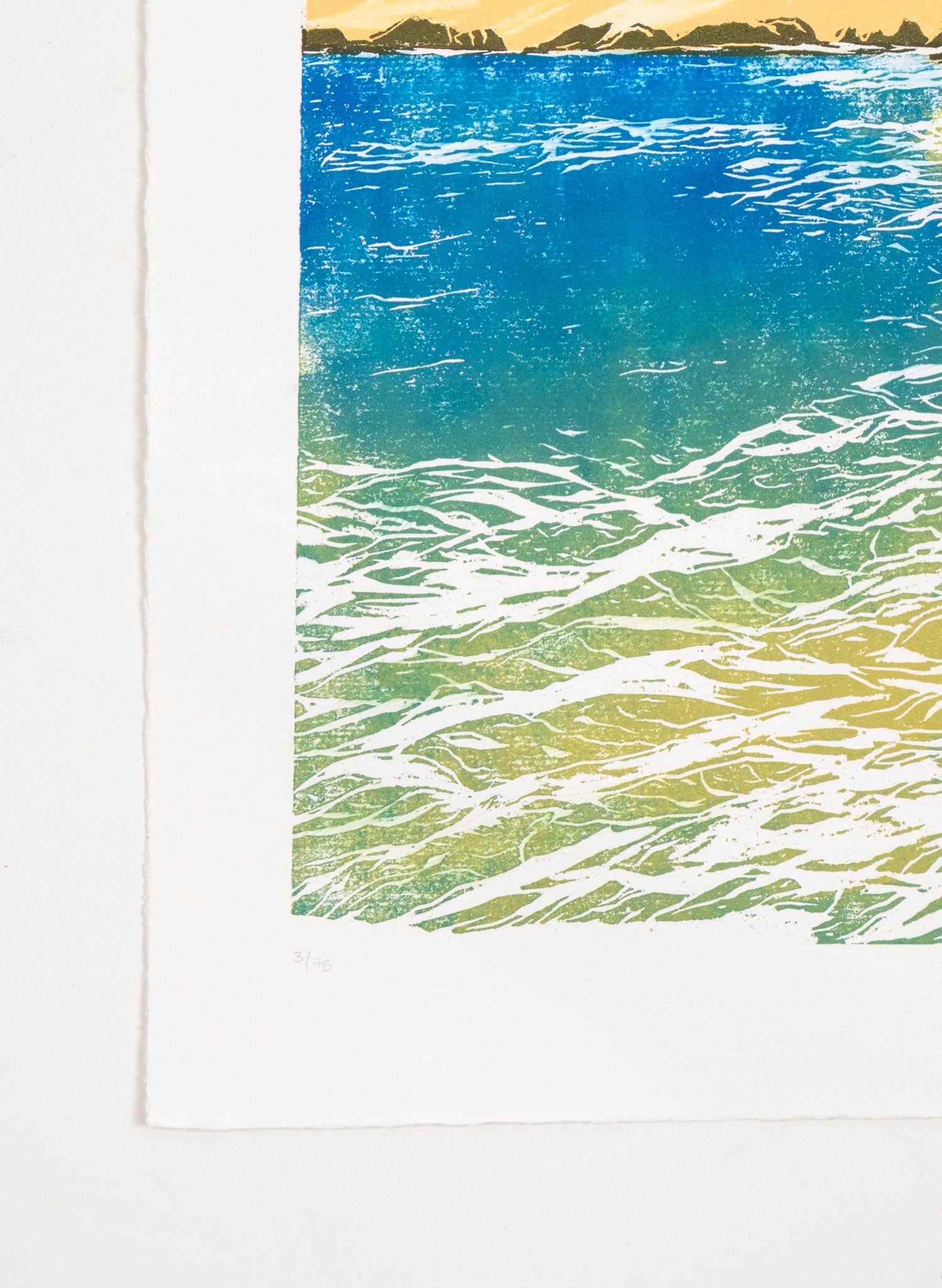 Hokianga from Caves - Woodblock Print