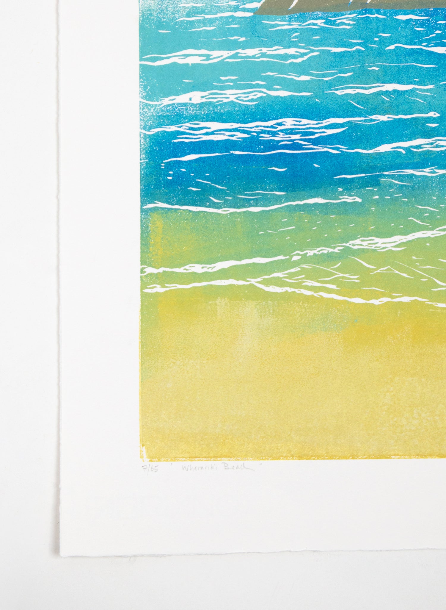 Whanariki Beach - Woodblock Print